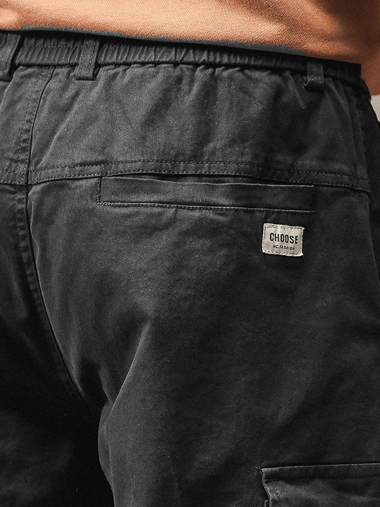 Vintage-inspirierte Cargo-Jogginghose für Herren mit vielen Taschen