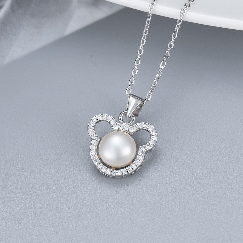 Collier avec pendentif perle en argent S925