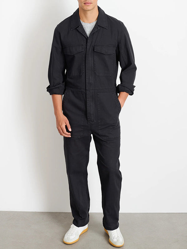 Combinaison zippée coupe slim pour hommes