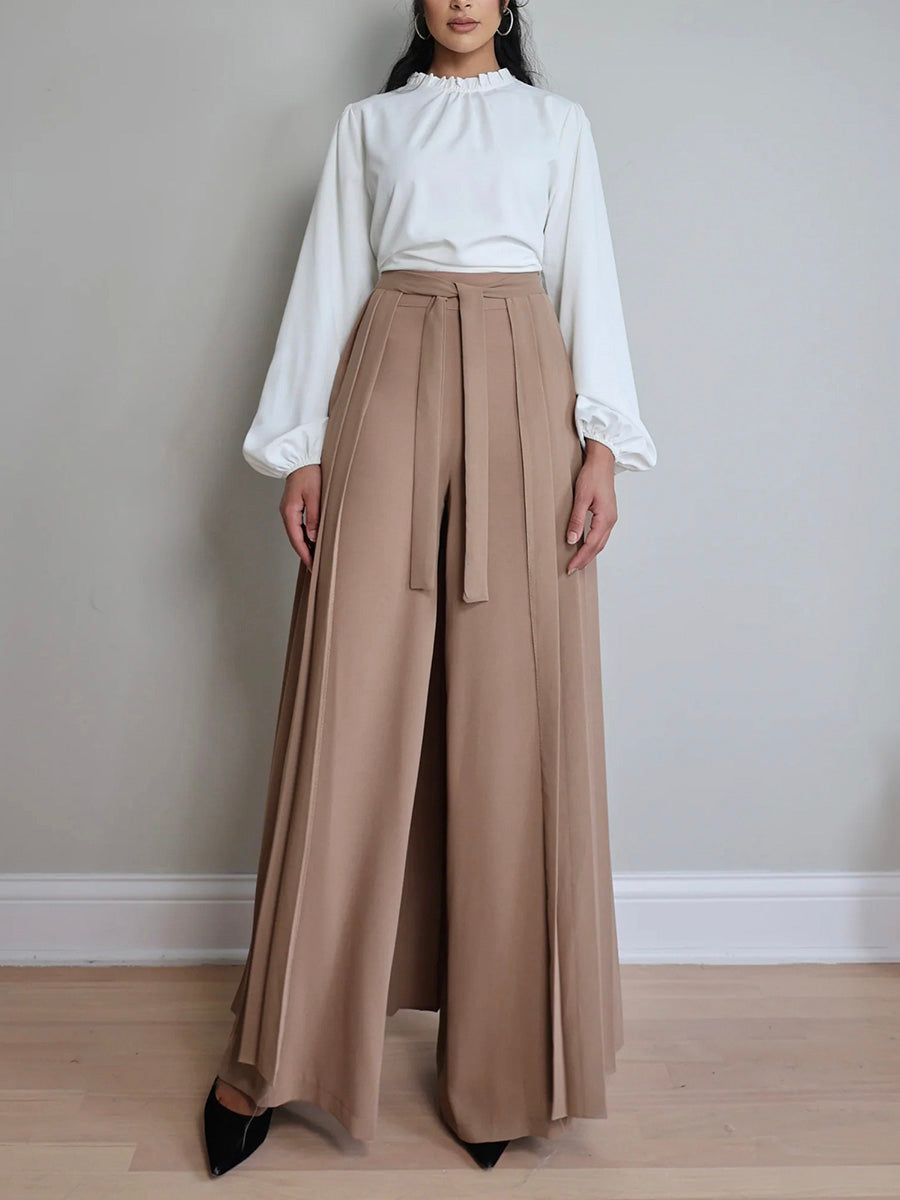 Magnifique ensemble jupe et pantalon plissés