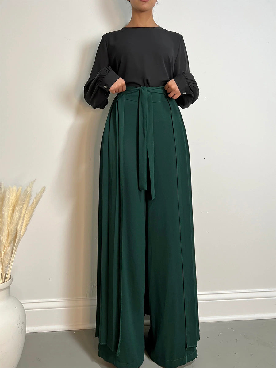 Magnifique ensemble jupe et pantalon plissés