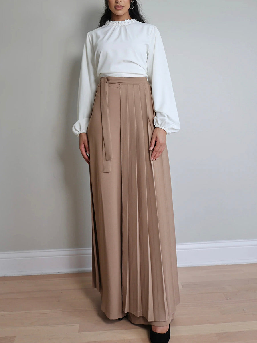 Magnifique ensemble jupe et pantalon plissés