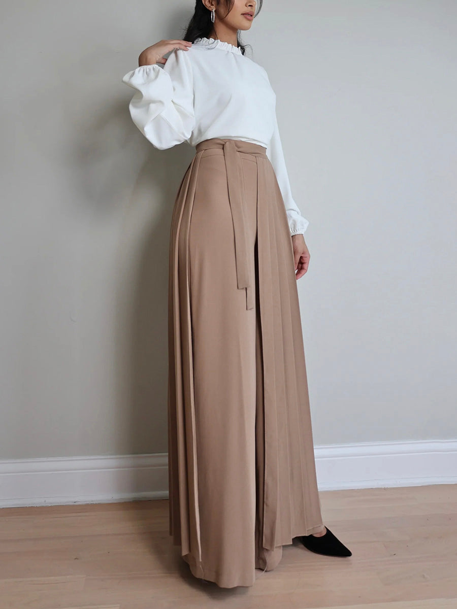 Magnifique ensemble jupe et pantalon plissés