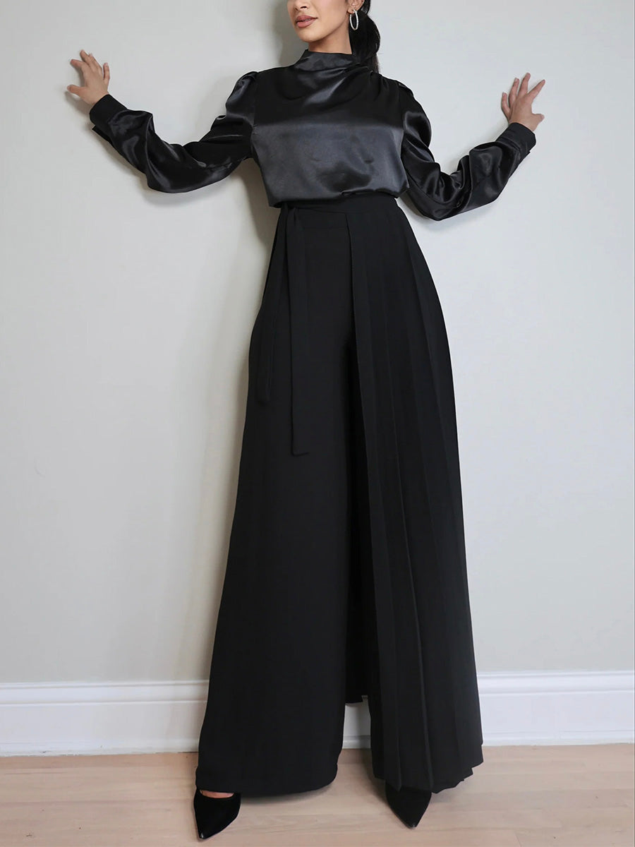 Magnifique ensemble jupe et pantalon plissés