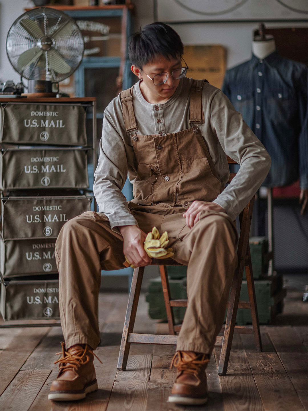 Cargo-Latzhose aus Canvas für Herren