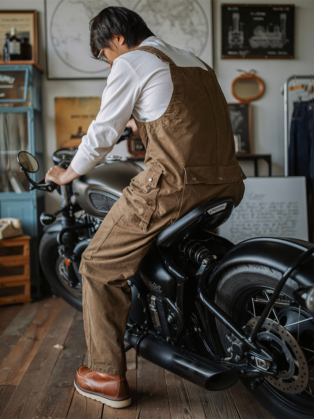 Salopette zippée homme