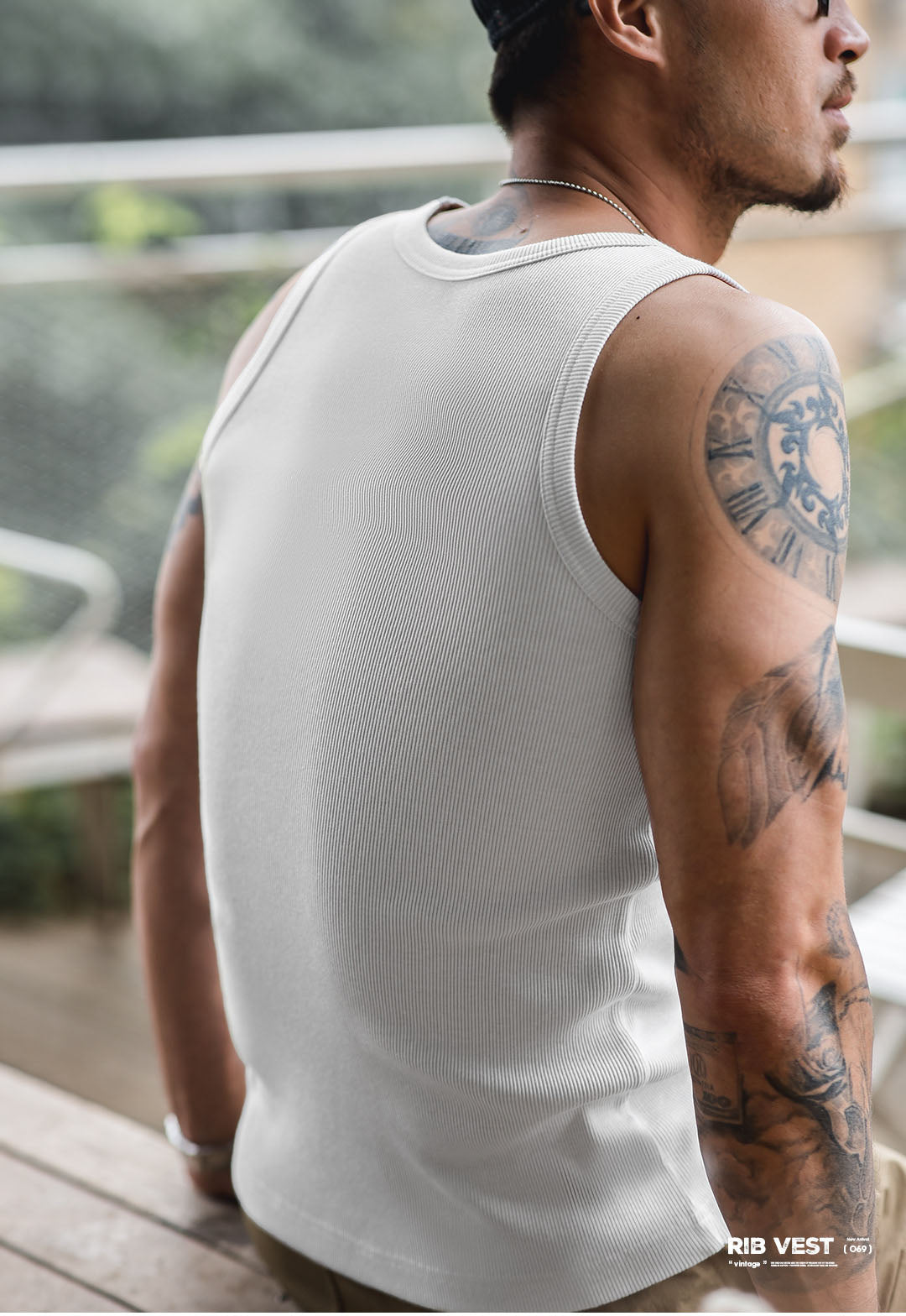 Débardeur côtelé slim pour homme