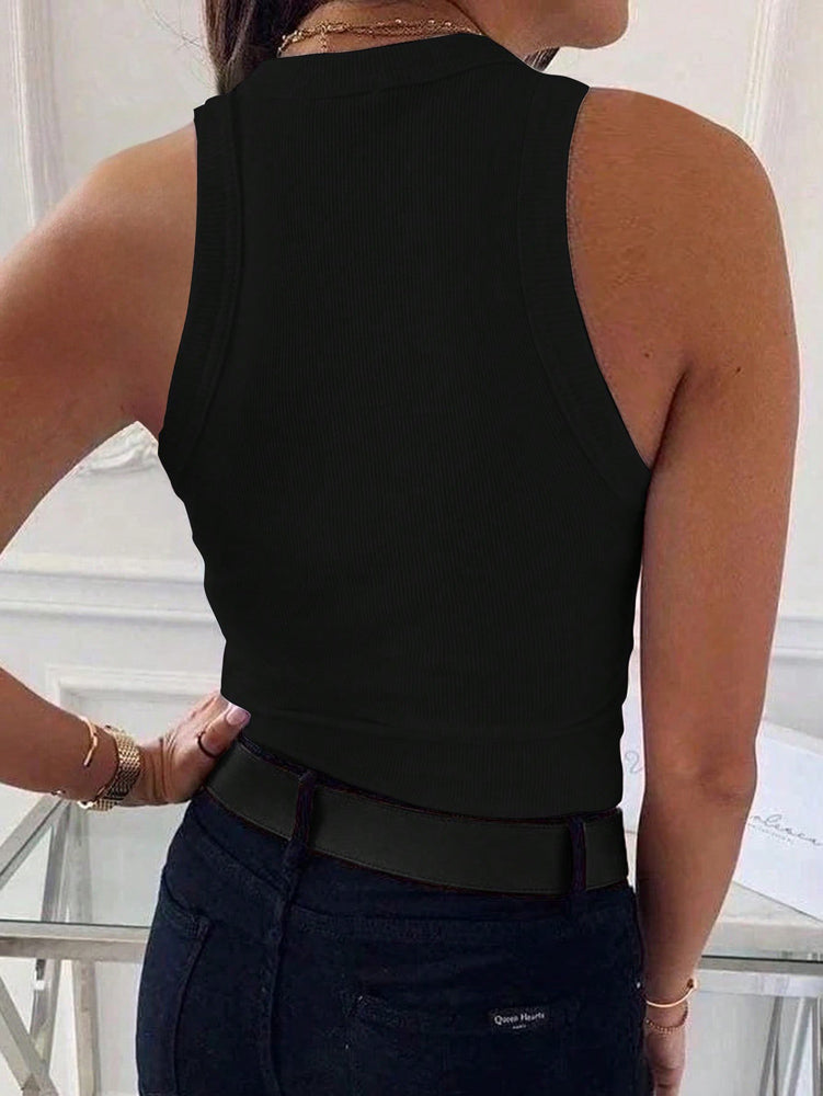 Débardeur côtelé slim pour femme