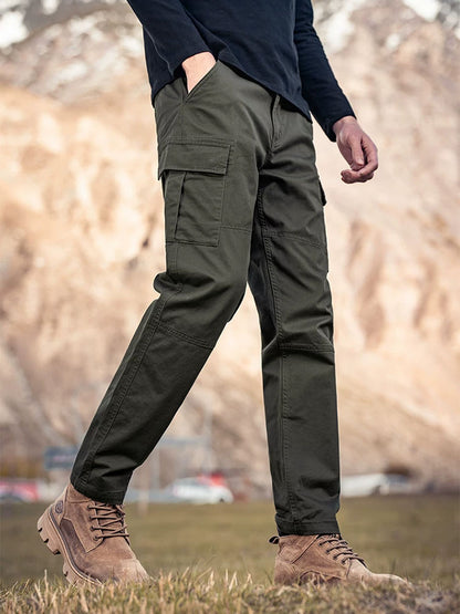 Gerade geschnittene Mehrtaschen‑Cargo‑Hosen für Herren