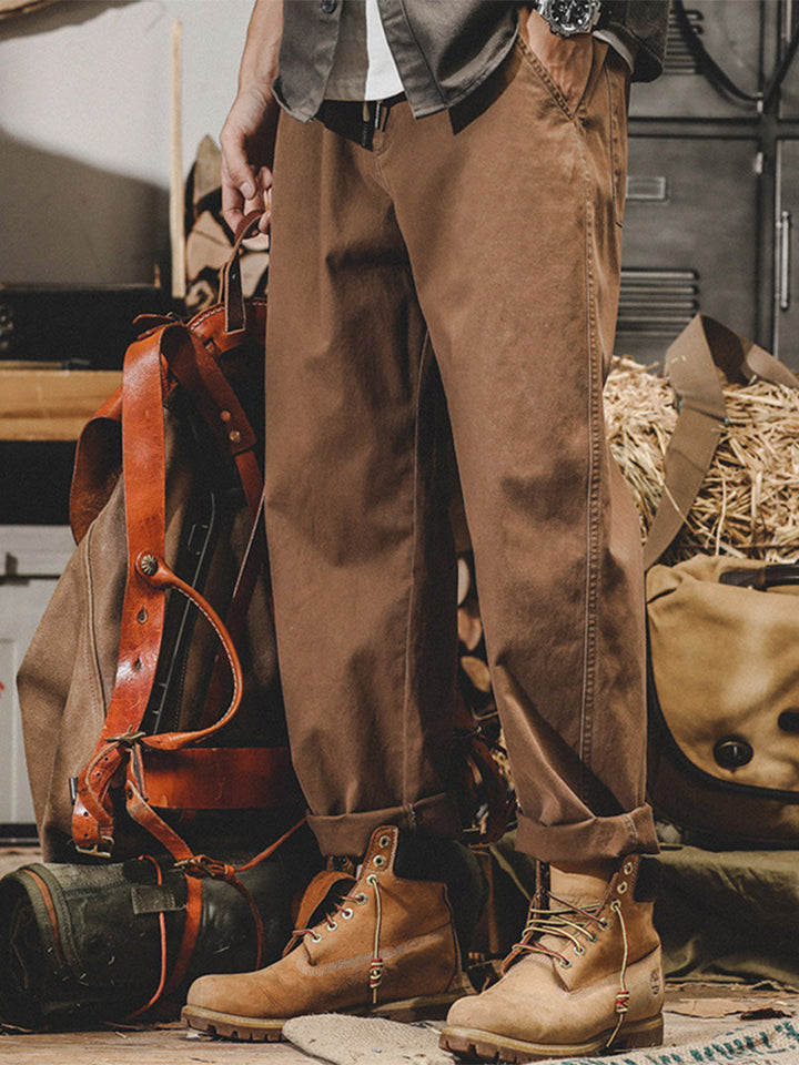 Pantalon décontracté pour homme en 98 % coton et 2 % élasthanne, avec taille à cordon de serrage