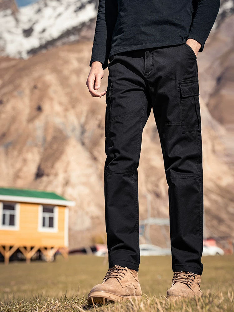Gerade geschnittene Mehrtaschen‑Cargo‑Hosen für Herren