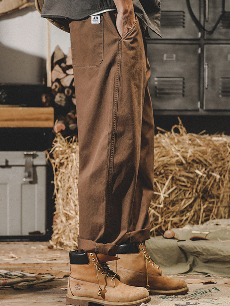 Pantalon décontracté pour homme en 98 % coton et 2 % élasthanne, avec taille à cordon de serrage
