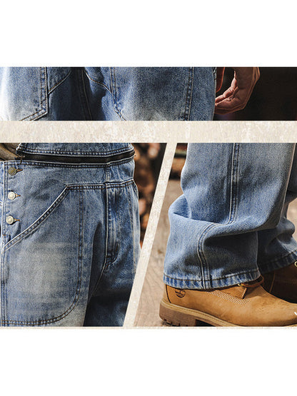 Klassische Herren-Arbeitslatzhose aus Denim