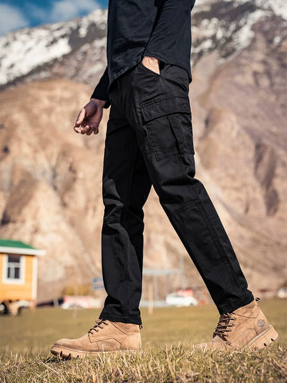 Gerade geschnittene Mehrtaschen‑Cargo‑Hosen für Herren