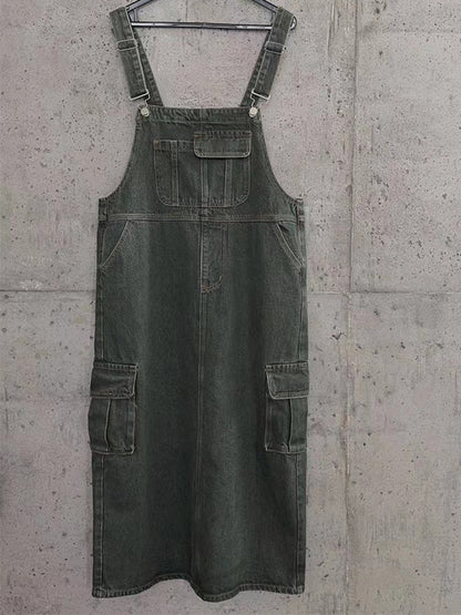 Robe salopette en jean cargo d'inspiration vintage