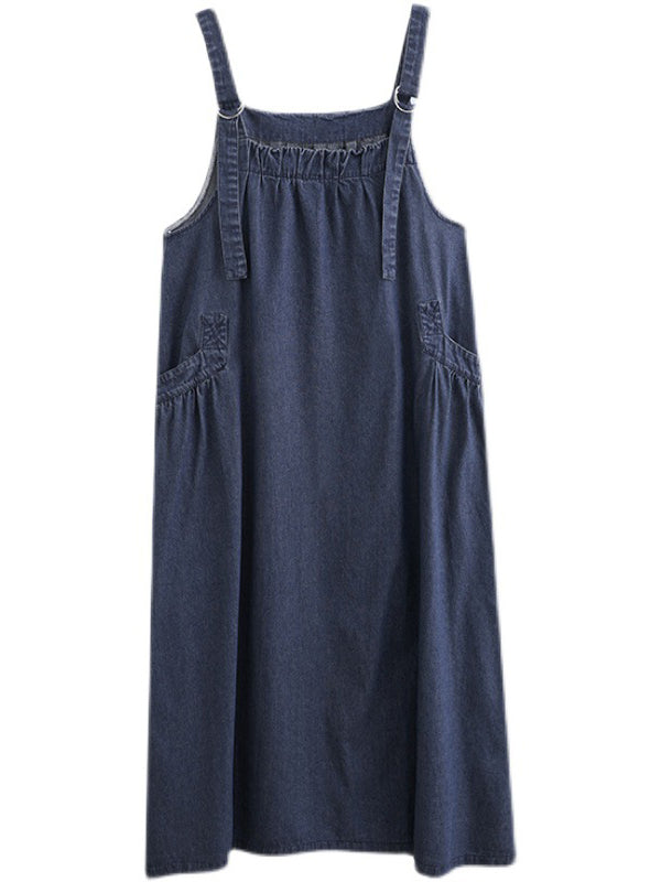 Robe salopette en jean ample pour femme