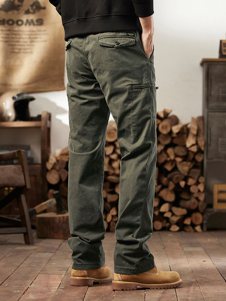 Herren Retro‑Cargohose mit Reißverschlusstaschen