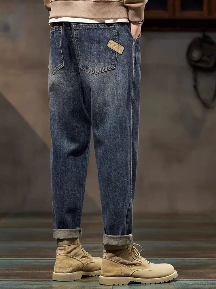 Jean ballon vintage homme, coupe décontractée