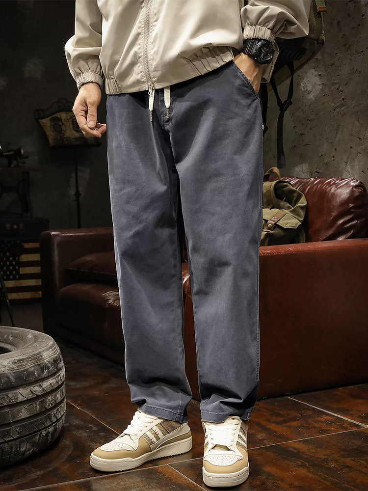 Herren Lässige Relax‑Fit Hose aus Baumwoll‑Elasthan‑Mix