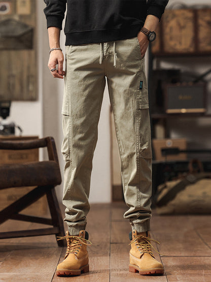 Pantalon cargo cargo fuselé à taille élastique pour homme