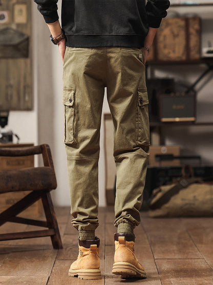 Vintage-inspirierte Cargo-Jogginghose für Herren mit vielen Taschen