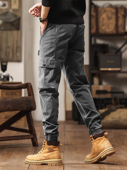 Pantalon cargo cargo fuselé à taille élastique pour homme