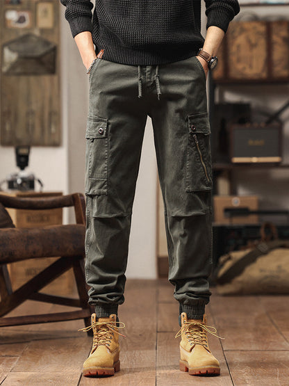 Vintage-inspirierte Cargo-Jogginghose für Herren mit vielen Taschen