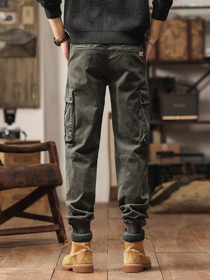 Vintage-inspirierte Cargo-Jogginghose für Herren mit vielen Taschen