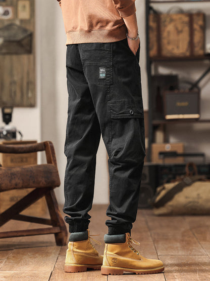 Pantalon cargo cargo fuselé à taille élastique pour homme
