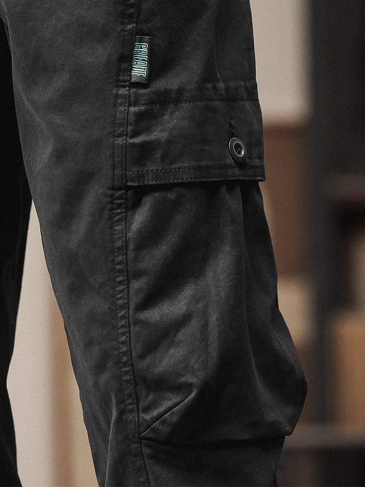 Pantalon cargo cargo fuselé à taille élastique pour homme
