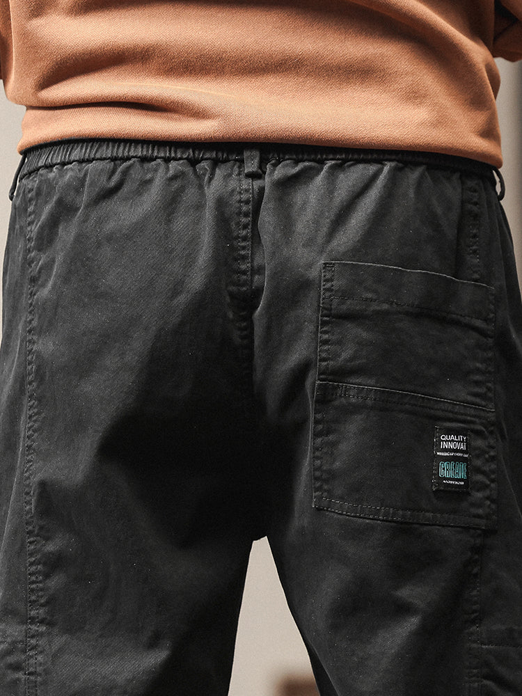 Pantalon cargo cargo fuselé à taille élastique pour homme