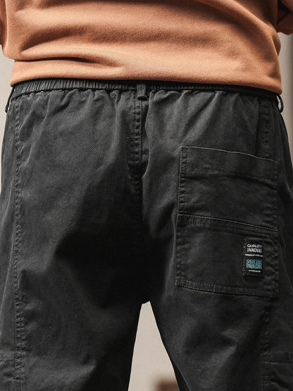 Pantalon cargo cargo fuselé à taille élastique pour homme