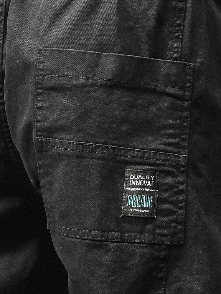 Pantalon cargo cargo fuselé à taille élastique pour homme