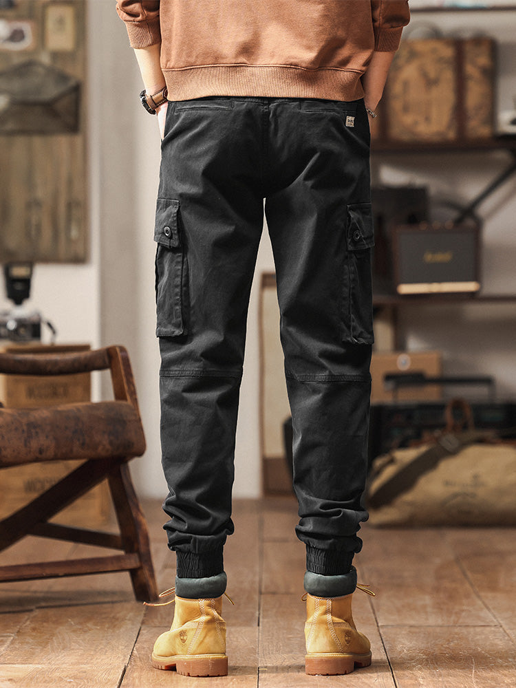 Vintage-inspirierte Cargo-Jogginghose für Herren mit vielen Taschen