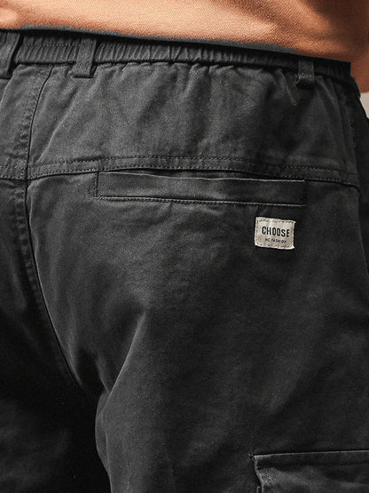 Vintage-inspirierte Cargo-Jogginghose für Herren mit vielen Taschen