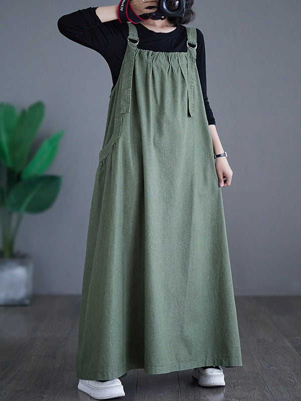 Robe salopette en jean ample pour femme