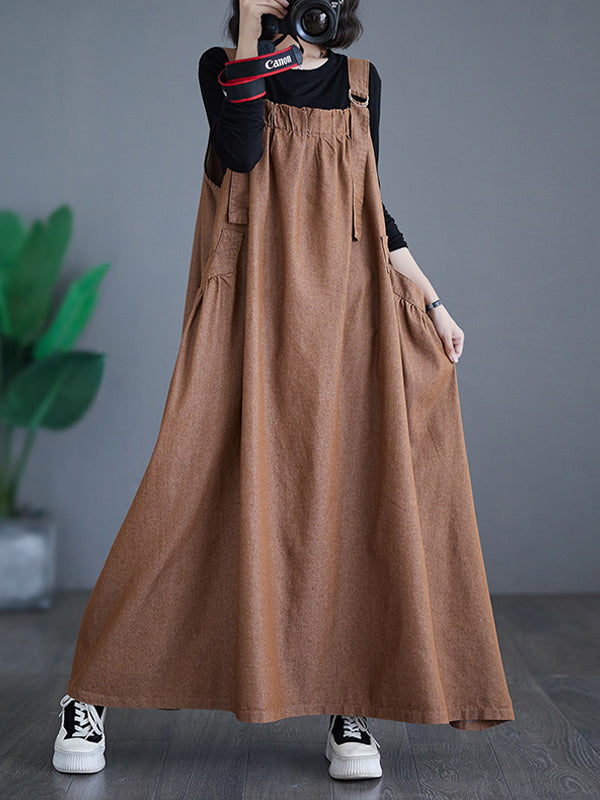 Robe salopette en jean ample pour femme