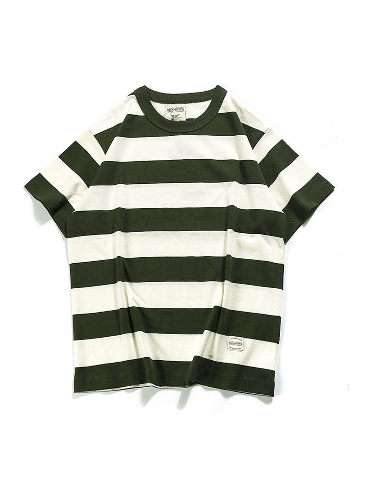 T-shirt rayé à col rond pour homme