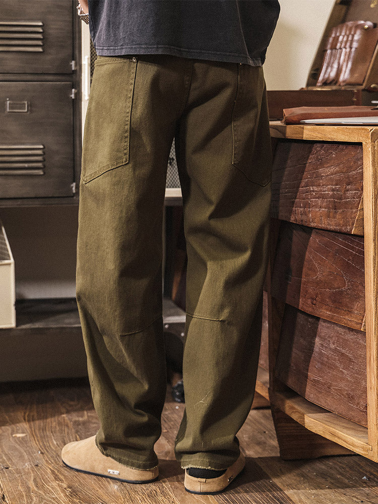 Pantalon large pour homme en coton, style  workwear  rétro