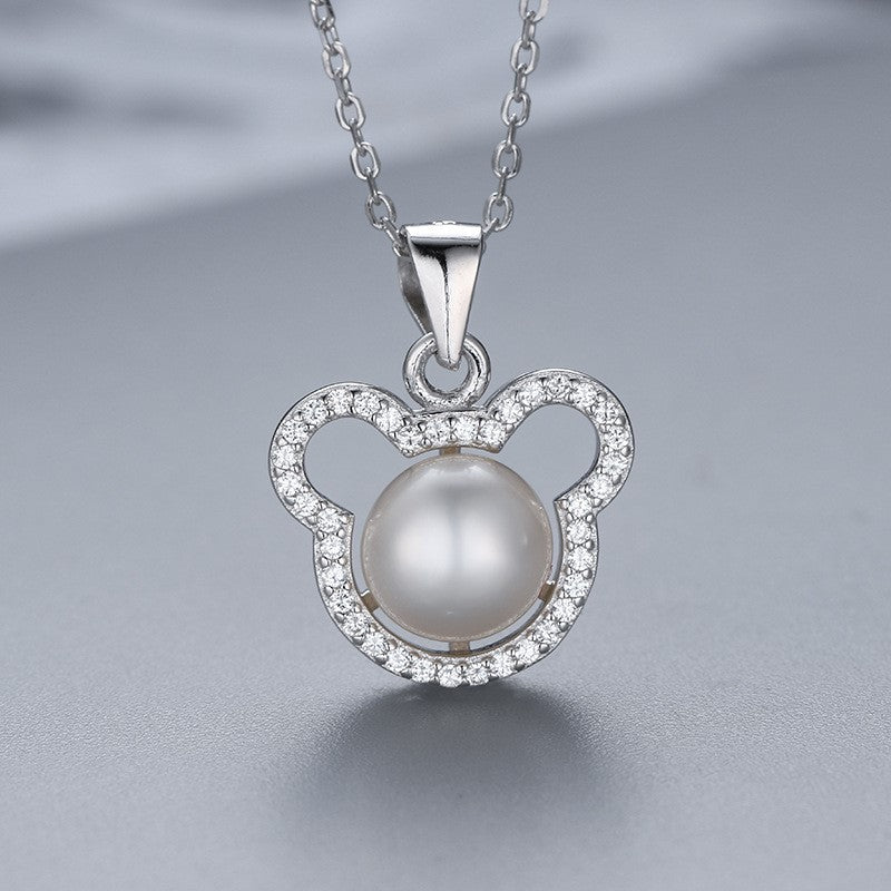 Collier avec pendentif perle en argent S925
