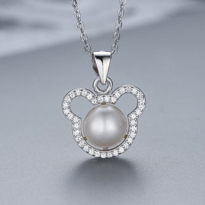 Collier avec pendentif perle en argent S925
