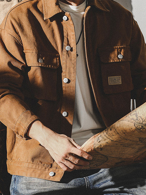Veste cargo homme style vintage américain