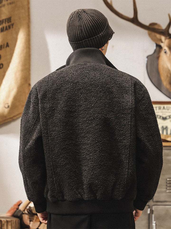 Herren Retro Bomberjacke mit Reißverschluss