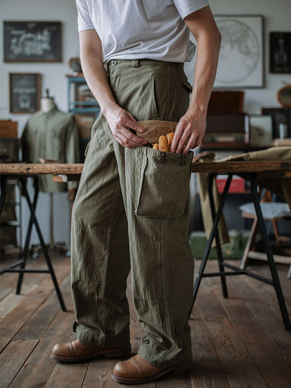 Pantalon en sergé à chevrons M-47 de l'armée française, reproduction