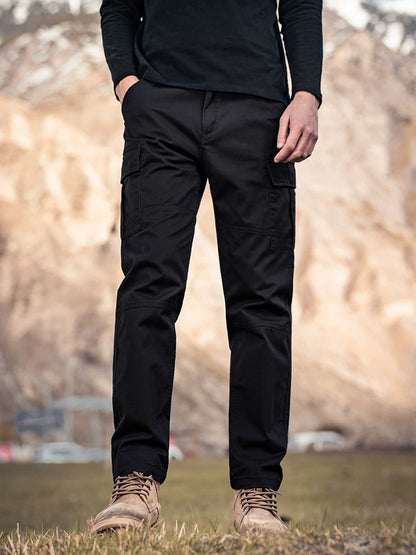 Gerade geschnittene Mehrtaschen‑Cargo‑Hosen für Herren
