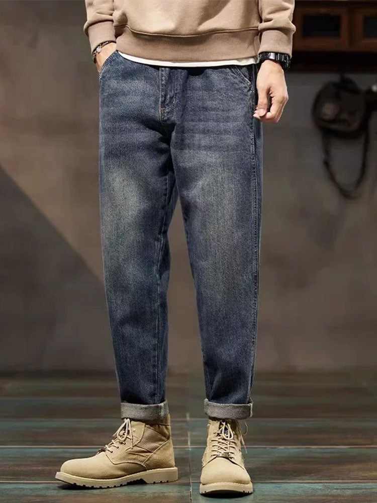 Jean ballon vintage homme, coupe décontractée