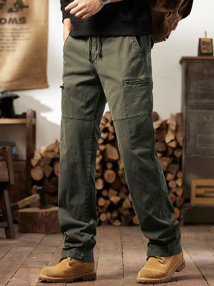 Herren Retro‑Cargohose mit Reißverschlusstaschen