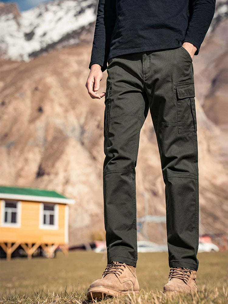 Gerade geschnittene Mehrtaschen‑Cargo‑Hosen für Herren