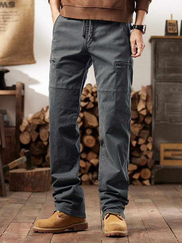 Herren Retro‑Cargohose mit Reißverschlusstaschen