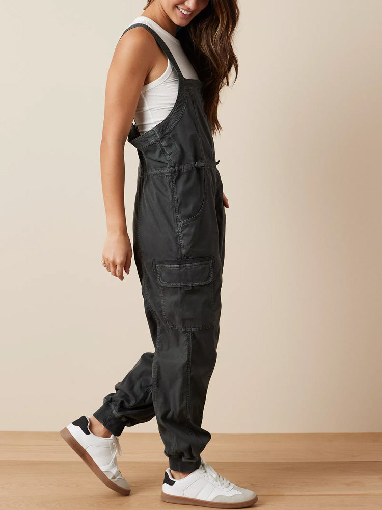 Drape Cargo-Latzhose mit lockerer Passform für Damen